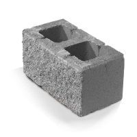 Пескобетонный блок Колдиз заборный 390х190х188 черный колотая фактура